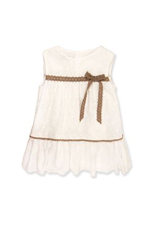 Dress in white sangallo with belt LA STUPENDERIA KIDS | TJAB78Q29.